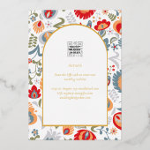 Invitation En Aluminium Véritable Gold Foil Mariage moderne Enregistrer La (Verso)