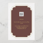 Invitation En Aluminium Véritable Gold Foil Mariage moderne Enregistrer La (Verso)