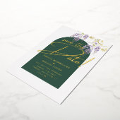 Invitation En Aluminium Véritable Gold Foil Mariage moderne Enregistrer La (Rotation)