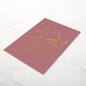 Invitation En Aluminium Véritable Gold Foil Mariage moderne Enregistrer La (Rotation)