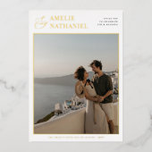 Invitation En Aluminium Véritable huile | Calligraphie Ampersand 2 Mariage (Recto)