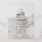 Invitation En Aluminium Véritable huile | Calligraphie Ampersand 2 Mariage (Verso)