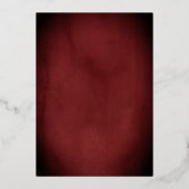 Invitation En Aluminium Véritable huile d'or floral dentelle Script Mariag (Verso)