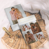 Invitation En Aluminium Véritable huile | Elegant Script 5 Photo Collage M