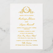 Invitation En Aluminium Véritable Mariage de calligraphie de Monogramme Ch (Recto)