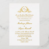 Invitation En Aluminium Véritable Mariage de calligraphie de monogramme Fo (Recto)