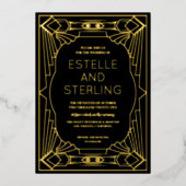 Invitation En Aluminium Véritable Mariage de forme géométrique Foil (Recto)