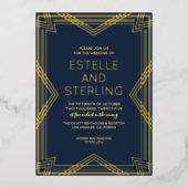 Invitation En Aluminium Véritable Mariage de forme géométrique Foil (Recto)