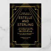 Invitation En Aluminium Véritable Mariage de forme géométrique Foil (Recto)