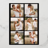 Invitation En Aluminium Véritable Mariage de forme géométrique Foil (Verso)