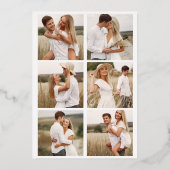 Invitation En Aluminium Véritable Mariage de forme géométrique Foil (Verso)