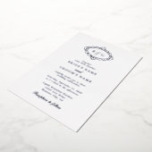 Invitation En Aluminium Véritable Mariage de monogramme de couronne argent (Rotation)