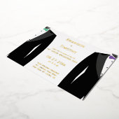 Invitation En Aluminium Véritable Mariage Gay Gold Foil Vert Et Violet Inv (Rotation)