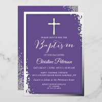 Véritable Parties scintillant d'argent Foil Lavand