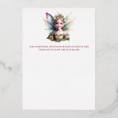 Invitation En Aluminium Véritable rose enchantée or conte de fées (Verso)