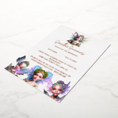 Invitation En Aluminium Véritable rose enchantée or conte de fées (Rotation)