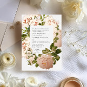 Invitation En Aluminium Véritable Rose Gold et Elegant Mariage Aquarelle