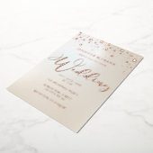 Invitation En Aluminium Véritable Zones d'huile d'or Moderne Pearlescent É (Rotation)