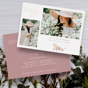Invitation En Aluminium Véritables Branches Tendances en Or Rose pour la R