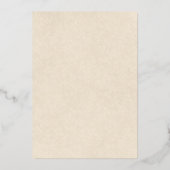 Invitation En Aluminium Vert Botanique Élégant Genre Baptême Neutre (Verso)