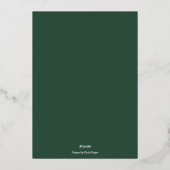 Invitation En Aluminium Vert moderne Feuillage botanique Mariage Invitatio (Verso)