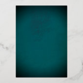 Invitation En Aluminium Vibrant élégant papillon floral Turquoise Quincean (Verso)