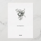 Invitation En Aluminium Victorian Castle Couple Foliage Mariage frontalier (Verso)