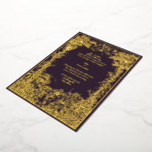 Invitation En Aluminium Victorian Castle Couple Foliage Mariage frontalier (Rotation)