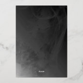 Invitation En Aluminium Victorian Dark Grey et Gold Accent Enregistrer la  (Verso)