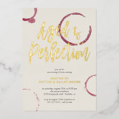 Invitation En Aluminium Vieilli à la perfection Taches Soirée de dégustati (Recto)