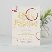 Invitation En Aluminium Vieilli à la perfection Taches Soirée de dégustati (Debout devant)