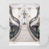 Invitation En Aluminium Vieux argent Soir esthétique Mariage de répétition (Verso)