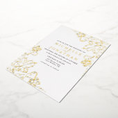 Invitation En Aluminium Vignoble d'or Blanc Véritable Mariage (Rotation)