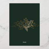 Invitation En Aluminium Vignoble d'or Green Real Foil Mariage (Verso)