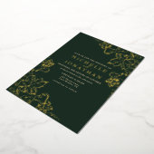 Invitation En Aluminium Vignoble d'or Green Real Foil Mariage (Rotation)