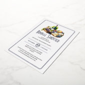 Invitation En Aluminium Vin d'aquarelle de fromage en feuille véritable ar (Rotation)