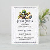 Invitation En Aluminium Vin d'aquarelle de fromage en feuille véritable ar (Debout devant)
