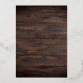 Invitation En Aluminium Vin d'or rustique Bois 70e anniversaire (Verso)