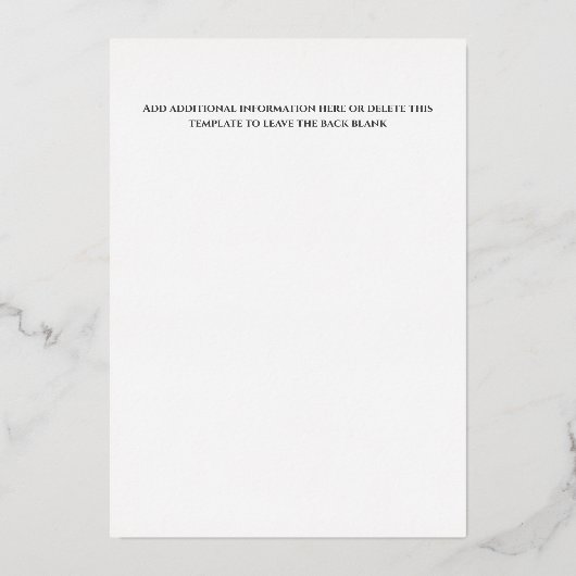 Invitation En Aluminium Vin vrai en feuille fromage charcuterie planche ar (Verso)