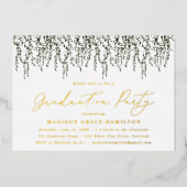 Invitation En Aluminium Vins d'aquarelle fête de graduation (Recto)