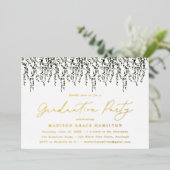 Invitation En Aluminium Vins d'aquarelle fête de graduation (Debout devant)