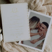 Invitation En Aluminium Vins intemporels Monogramme Mariage Crest