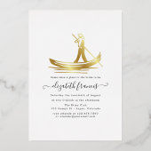 Invitation En Aluminium Vins italiens de Bourgogne et d'or (Verso)