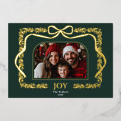 Invitation En Aluminium Vintage Coquette Bow Green Family Photo Frame (Recto)