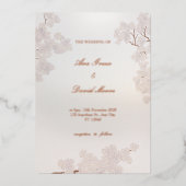 Invitation En Aluminium Vintage Elegant Pearl Romance Mariage (Recto)