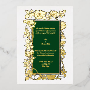 Invitation En Aluminium Vintage époque victorienne 1896 Frontière de la vi