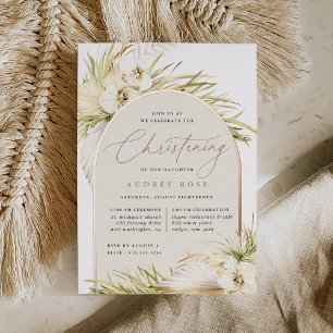 Invitation En Aluminium Vintage Tropiques Baptême
