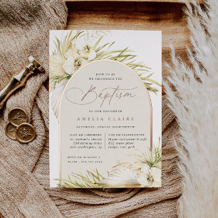 Invitation En Aluminium Vintage Tropiques Baptême