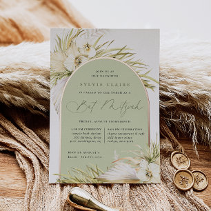 Invitation En Aluminium Vintage Tropiques Bat Mitzvah