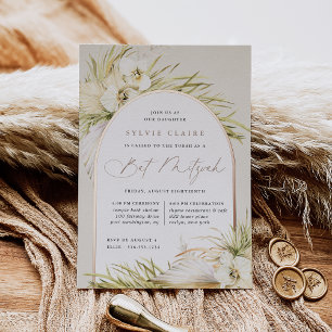 Invitation En Aluminium Vintage Tropiques Bat Mitzvah
